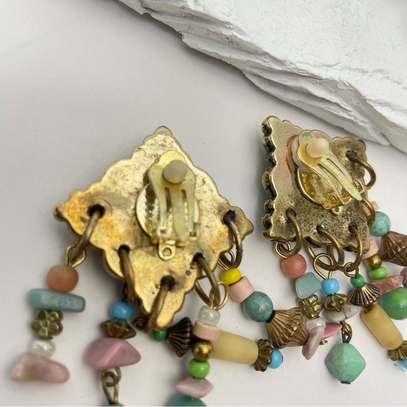 BOHEMIAN Statement Clip On Earrings - Picture 5 of 9